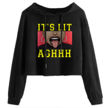 Load image into Gallery viewer, IT'S LIT Cropped Hoodie